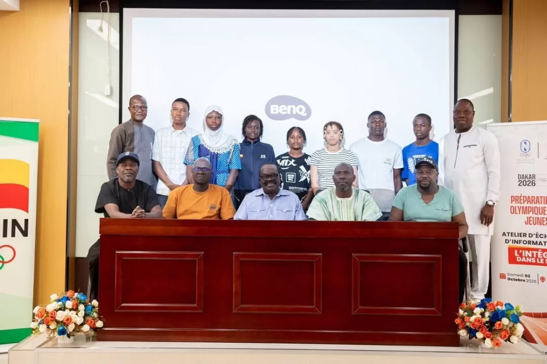 Les athlètes en compagnie du CNOS-BÉNIN