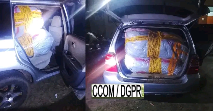 Image montrant la cargaison de chanvre indien saisie à bord d’une Toyota Highlander