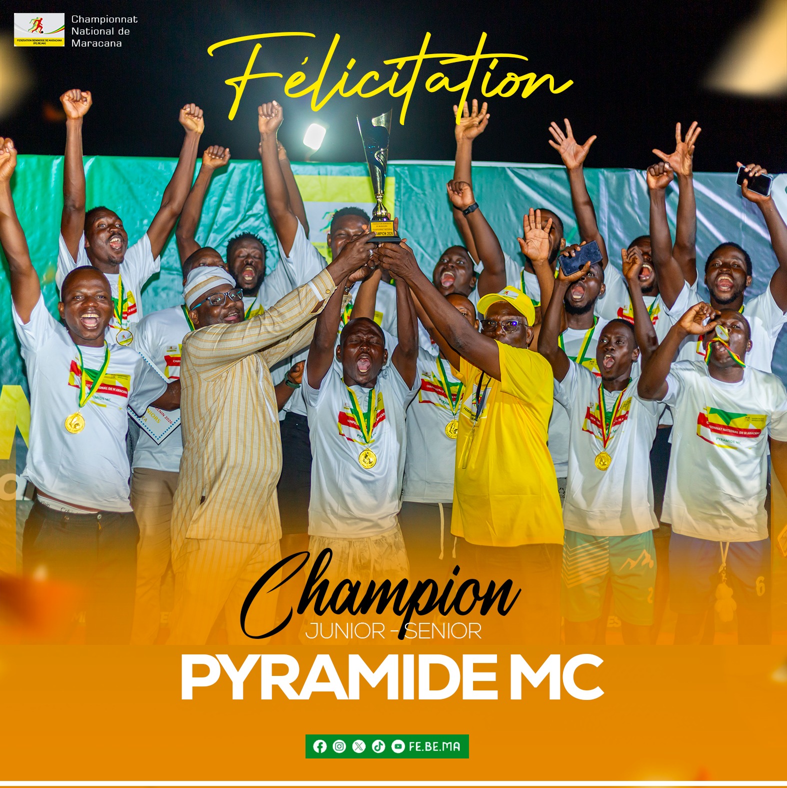 Pyramide MC, l'équipe championne catégorie  junior-Senior